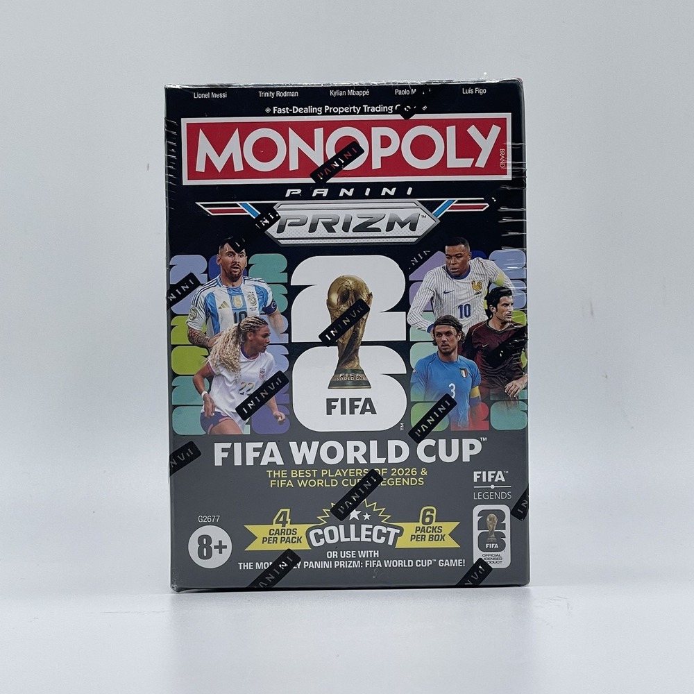 2026 Monopoly Panini Prizm FIFA World Cup Soccer Blaster Box Sealed NEW 6 Packs